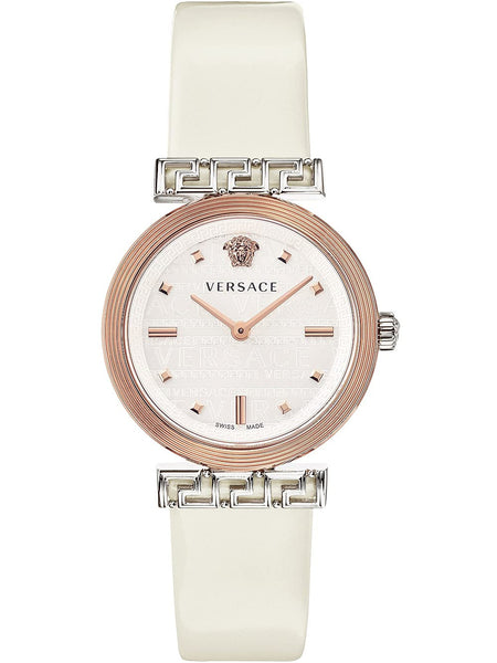 Versace Greca White Dial White Leather Strap Watch for Women  display picture 2