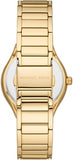 Michael Kors Sylvia Mother Of Pearl Dial Gold Steel Strap Watch For Women - MK4655