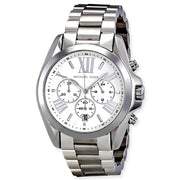 Michael Kors Bradshaw Chronograph Silver Dial Silver Steel Strap Watch for Men - MK5535