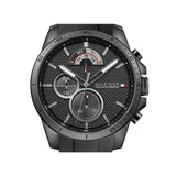 Tommy Hilfiger Decker Quartz Black Dial Black Rubber Strap Watch for Men - 1791352