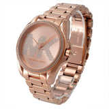 Michael Kors Bradshaw Quartz Rose Gold Dial Rose Gold Steel Strap Watch For Women - MK6556