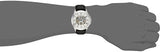 Fossil Grant Skeleton White Dial Black Leather Strap Watch for Men -  ME3053