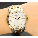 Tissot T Classic Bridgeport Silver Dial Two Tone Mesh Gelang Jam Tangan Untuk Pria - T097.410.22.038.00