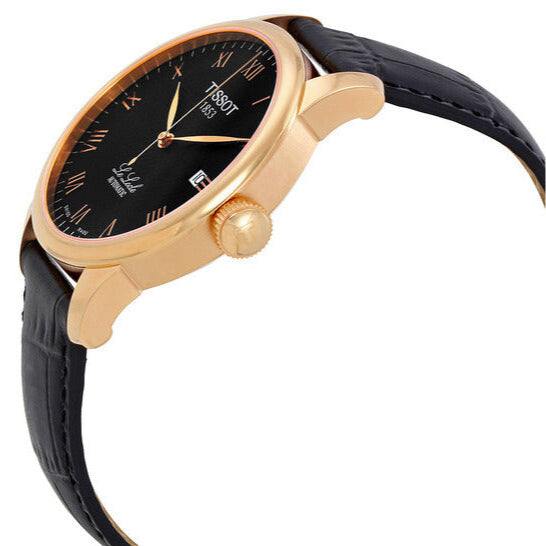 Tissot T Classic Le Locle Automatic Black Dial Black Leather Strap