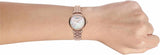 Emporio Armani Gianni T Bar Quartz Mother of Pearl Dial Rose Gold Steel Strap Watch For Women - AR11385
