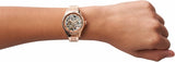 Fossil Rye Automatic Skeleton Rose Gold Dial Rose Gold Steel Strap Watch for Women - BQ3754