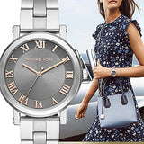 Michael Kors Norie Grey Dial Silver Stainless Steel Strap Watch for Women - MK3559