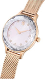 Swarovski Octea Nova Silver Dial Rose Gold Mesh Strap Watch for Women - 5650011