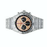 Breitling Chronomat B01 42 Brown Dial Silver Steel Strap Watch for Men - AB0134101K1A1