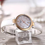 Jam Tangan Tissot T Lady Flamingo Mother of Pearl White Dial White Leather Strap Untuk Wanita - T094.210.26.111.01