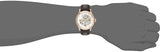 Fossil Townsman Automatic Skeleton White Dial Brown Leather Strap Watch for Men - ME3078