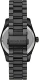 Michael Kors Lexington Lux Black Dial Black Steel Strap Watch For Women - MK7442