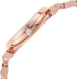 Emporio Armani Gianni T-Bar Quartz White Dial Rose Gold Steel Strap Watch For Women - AR11267
