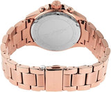 Michael Kors Everest Chronograph Silver Dial Rose Gold Steel Strap Watch For Women - MK7213