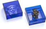 Versace Icon Active Chronograph Black Dial Black Steel Strap Watch for Men - VEZ700421