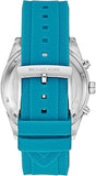 Michael Kors Hadyn Analog Silver Dial Blue Rubber Strap Watch for Women - MK7485