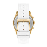 Michael Kors Hadyn Chronograph White Dial White Rubber Strap Watch for Women - MK7484