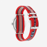 Gucci G Timeless Quartz Red Dial Two Tone NATO Strap Watch For Men - YA1264070