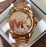 Michael Kors Bradshaw Rose Gold Dial Rose Gold Steel Strap Watch for Women - MK6437