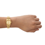 Michael Kors Lexington Analog Gold Dial Gold Steel Strap Watch for Women - MK4741