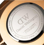 Daniel Wellington Classic Sheffield Black Dial Black Leather Strap Watch For Men - DW00100127