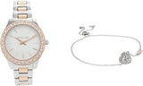 Michael Kors Liliane Quartz Mother of Pearl White Dial Two Tone Steel Strap Watch For Women - MK1048