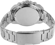 Fossil Bronson Chronograph Red Dial Silver Steel Strap Watch for Men - FS5878