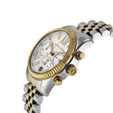 Michael Kors Lexington Silver Dial Two Tone Steel Strap Watch for Women - MK5955