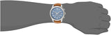 Michael Kors Lexington Chronograph Blue Dial Brown Leather Strap Watch For Men - MK8537