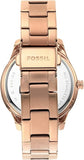 Fossil Stella Sport Multifunction Rose Gold Dial Rose Gold Steel Strap Watch for Women - ES5106