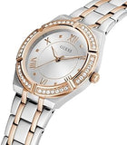 Guess Cosmo Quartz Silver Dial Two Tone Steel Strap Watch For Women - GW0033L9