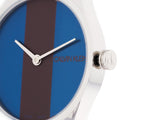 Calvin Klein Rebel Blue Maroon Dial Maroon Leather Strap Watch for Women - K8P231UN