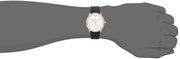 Calvin Klein Minimal Silver Dial Black Leather Strap Watch for Women - K3M221C6