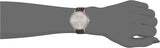 Emporio Armani Dress Quartz Silver Dial Brown Leather Strap Watch For Women - AR11063