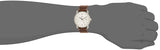 Fossil The Commuter White Dial Brown Leather Strap Watch for Men - FS5275