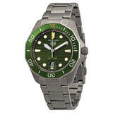 Tag Heuer Aquaracer Professional 300 Automatic Green Dial Silver Steel Strap Watch for Men - WBP208B.BF0631