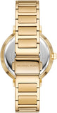 Michael Kors Addyson Three-Hand White Dial Gold Steel Strap Watch for Women - MK4712