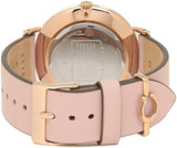 Coach Perry Rose Gold Dial Pink Leather Strap Watch for Women - 14503332-C