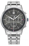 Tommy Hilfiger Kyle Chronograph Grey Dial Silver Steel Strap Watch for Men - 1791632