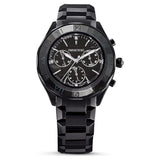 Swarovski Dextera Chronograph Black Dial Black Steel Strap Watch for Women - 5641393