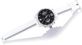 Tommy Hilfiger Multi Function Quartz Black Dial White Rubber Strap Watch for Men - 1791475