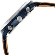 Fossil Neutra Chronograph Blue Dial Brown Leather Strap Watch for Men - FS5791