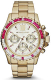 Michael Kors Everest Chronograph Gold Dial Gold Steel Strap Watch for Women - MK5871