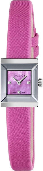 ❤️ Gucci YA128533 G-Frame 18MM Women\'s Fuchsia Pink Satin Watch Gucci | Accessories | Gucci Ya28533 Gframe 18mm Womens  main image 2