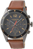 Coach Sullivan Chronograph Black Dial Brown Leather Strap Watch for Men - 14602070