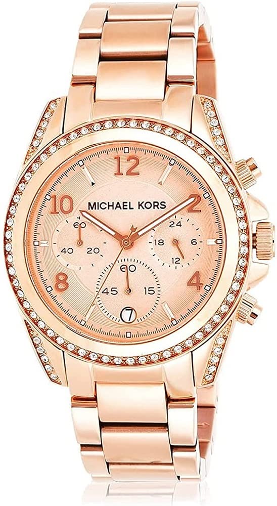 Michael Kors Blair Rose Gold Dial Rose Gold Steel Strap Watch for Women - MK5263