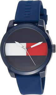 Tommy Hilfiger Denim Quartz Blue Dial Blue Rubber Strap Watch for Men - 1791322