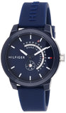 Tommy Hilfiger Denim Quartz Blue Dial Blue Rubber Strap Watch for Men - 1791482