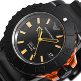 Emporio Armani Sportivo Quartz Black Dial Black Silicone Strap Watch For Men - AR5969