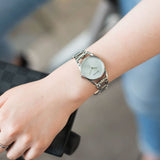 Calvin Klein Dainty Silver Dial Silver Steel Strap Watch for Women - K7L23146